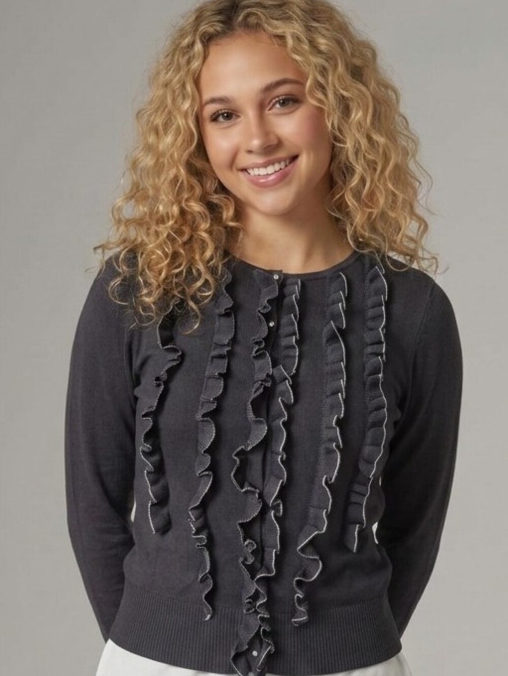 Ann Taylor Loft Button Front Sweater Petite Size Small